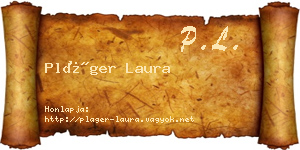 Pláger Laura névjegykártya